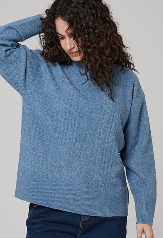 Dawn Eco Yarn Jumper in Soft Blue