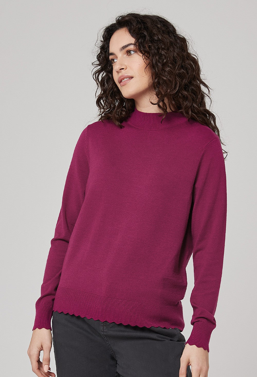 Chelsea Jumper Eco Cosy Knit in Plum