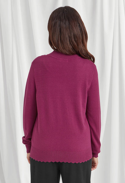 Chelsea Jumper Eco Cosy Knit in Plum