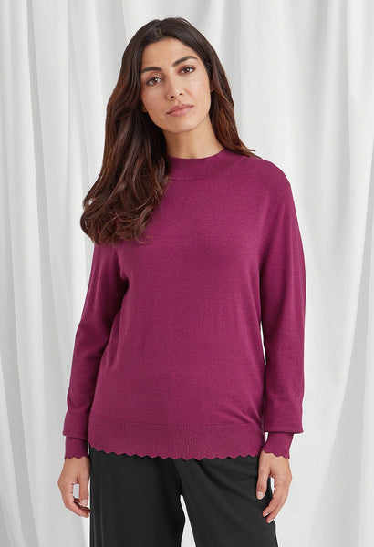 Chelsea Jumper Eco Cosy Knit in Plum