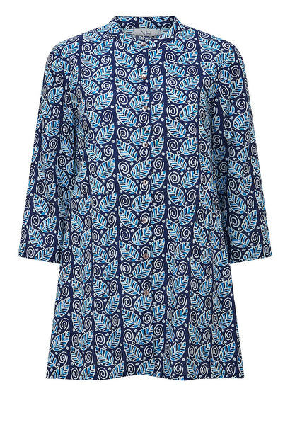 Lucia Tunic Coastal Leaf in Blue Mix