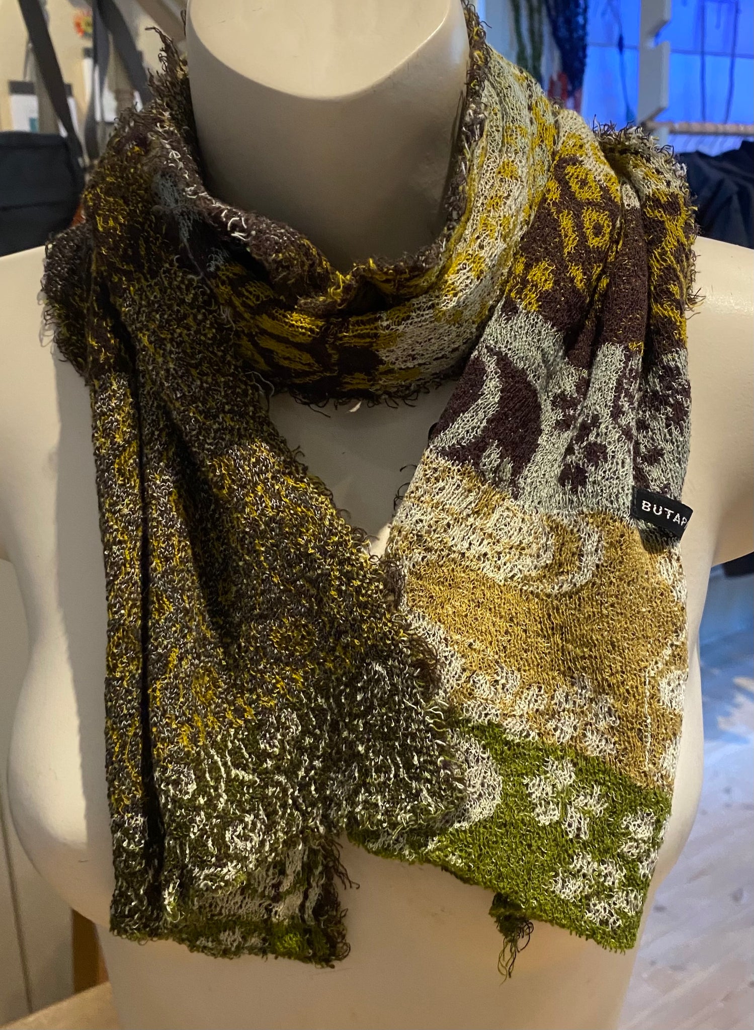 Japanese Pure Cotton Scarf in Mustard