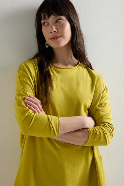 Cotton Elastane Jersey Oversize Top in Citrus