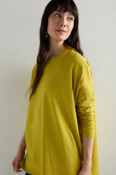 Cotton Elastane Jersey Oversize Top in Citrus