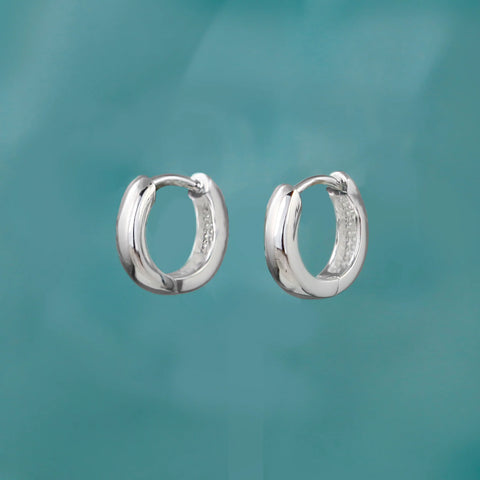 Sleeper Hoop Silver Earrings