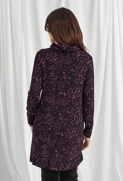 Lorra Tunic Anika Print in Black/Plum