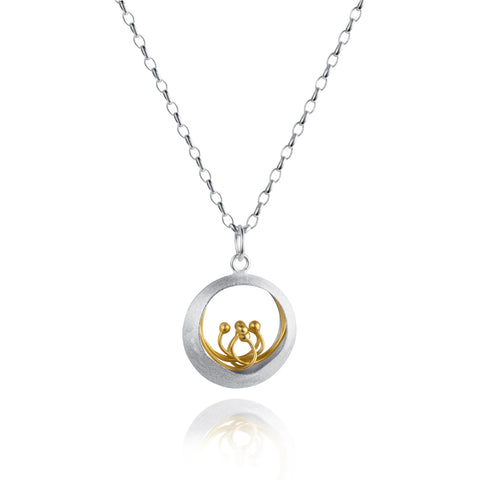 Little Water Feature Silver & Gold Pendant